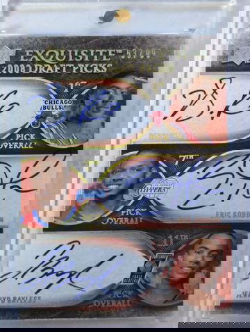 2008 Upper Deck Exquisite Derrick Rose Draft Picks on card auto /99