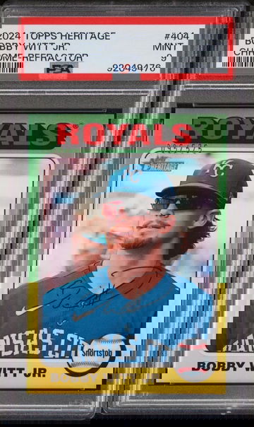 2024 Topps Heritage Bobby Witt Jr Chrome /575 PSA 9