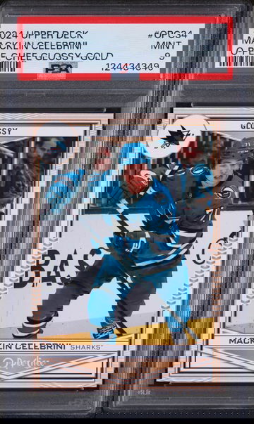 2024 Upper Deck O-Pee-Chee Glossy Gold Macklin Celebrini #OPC34 PSA 9