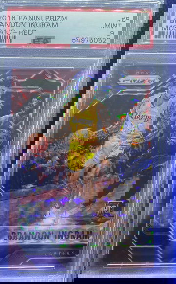 2016 Panini Prizm Brandon Ingram #8 Red Mosaic Rookie RC PSA 9 Mint LA Lakers SP