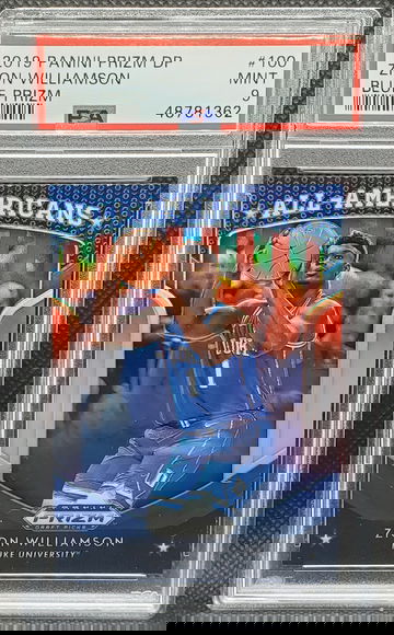 2019 Panini Prizm DP  Zion Williamson #100 Blue Prizm PSA 9