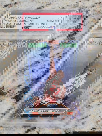 1992 Stadium Club Beam Team "MEMBERS ONLY" MICHAEL JORDAN PSA 10