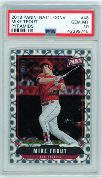 2018 Panini National Convention #48 Mike Trout Pyramids PSA 10 GEM MINT!