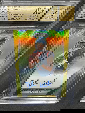 2017 Panini Prizm Gold /10 Deshaun Watson Auto