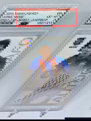 2004 Panini Sports Mega Crack Lionel Messi PSA 6