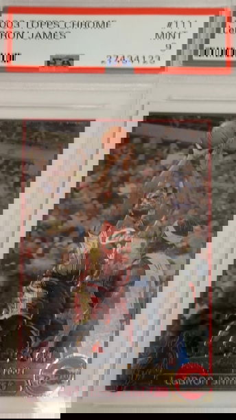 2003 Topps Chrome LeBron James PSA 9