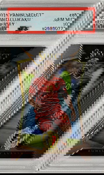 2015 PANINI SELECT ROMELU LUKAKU RED JERSEY PSA 10 Gem Mint Low POP #85