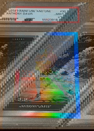 2019-20 Panini One And One 🏀 Anthony Davis PSA 9 Silver /99 Lakers SP 🔥
