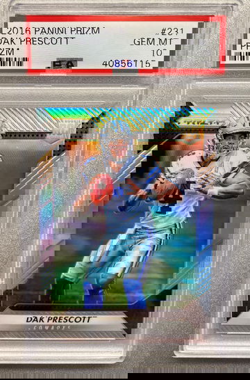 DAK PRESCOTT 2016 SILVER PRIZM ROOKIE PSA 10 GEM MINT 