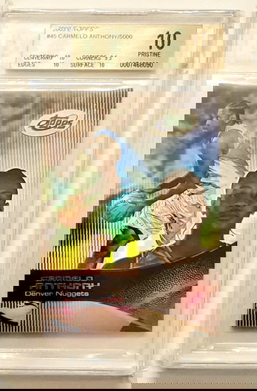 2003 E-TOPPS #45 CARMELO ANTHONY / 5000 BGS PRISTINE 10 ROOKIE BECKETT