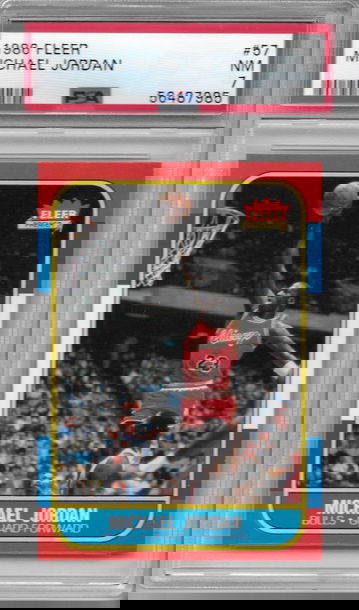 1986-87 FLEER MICHAEL JORDAN PSA 7 (NearMint)