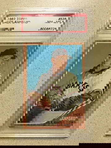 1962 Topps #538 Jack Sanford PSA 8 NM-MT GIANTS