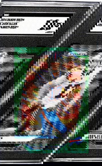 2024 Panini Prizm #28 Josh Allen Green Wave Prizm SGC 10