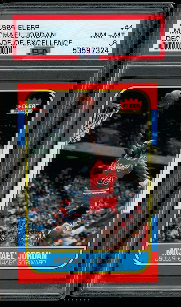 1996 Fleer Decade of Excellence #4 Michael Jordan PSA 8 NM-MT