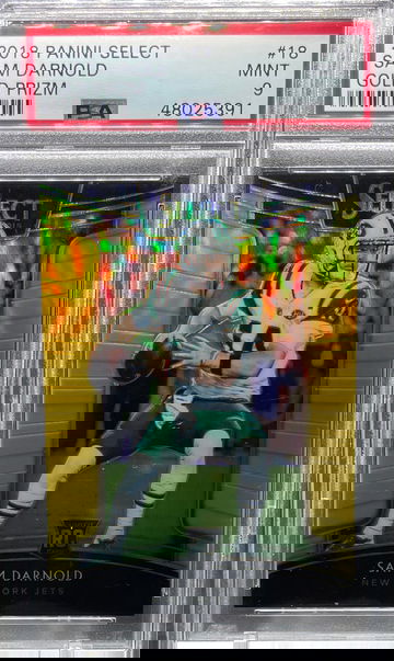 2018 Select Sam Darnold Gold Prizm /10 PSA 9