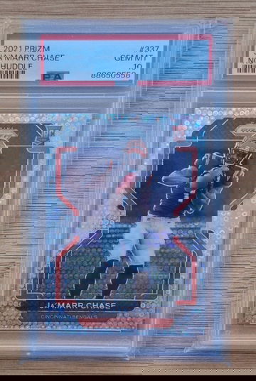 2021 Prizm No Huddle Ja'Marr Chase RC #337 PSA 10 Bengals