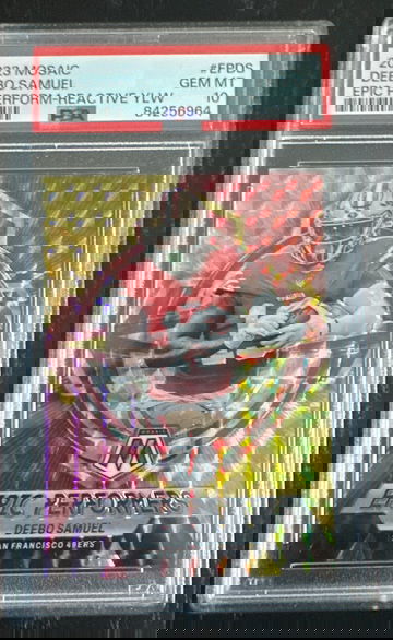 2023 Mosaic Deebo Samuel Epic Performers - Reactive Yellow /89 PSA 10 Pop 1