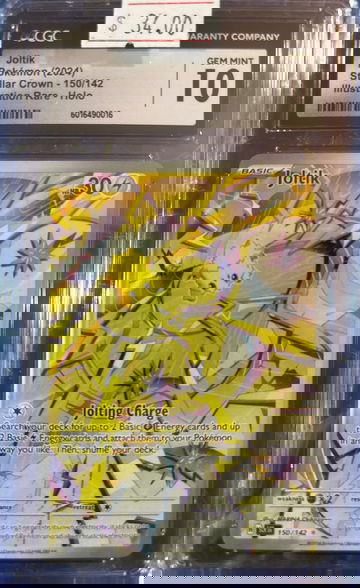 2024 Pokémon Joltik Stellar Crown 150/142 Alt Art CGC 10 Gem Mint