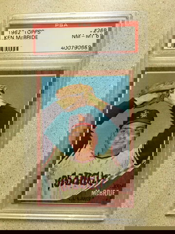 1962 Topps #268 Ken McBride PSA 8 NM-MT ANGELS 