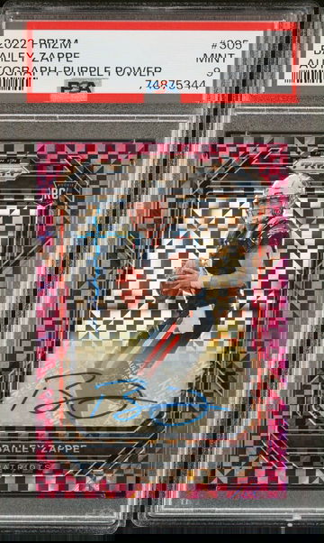 2022 Panini Prizm Zappe Purple Power Prizm Auto