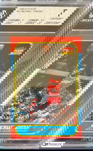 1986-87 Fleer Michael Jordan #57 Rookie BGS 7