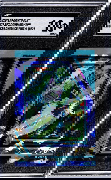 2022-23 Panini Flux Blue Cracked Ice Prizm Pat Connaughton #173 /25 SGC 10