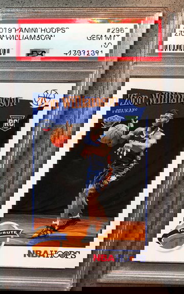 2019-20 NBA Hoops Zion Williamson Tribue PSA 10