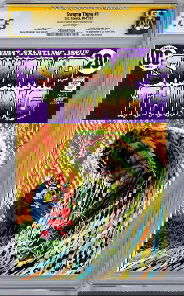 SWAMP THING #1 CGC-SS 7.5 *SIGNED ORIG ARTIST & CREATOR BERNIE WRIGHTSON* 1972