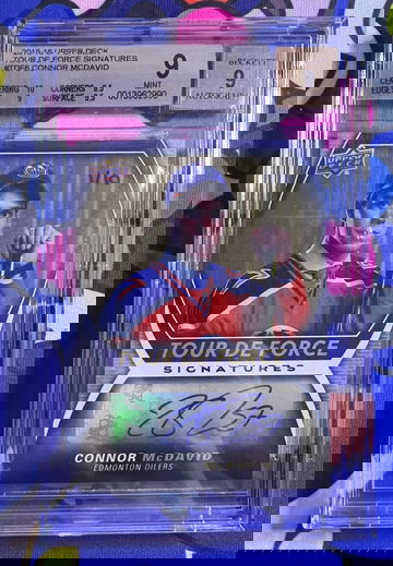 2015 Upper Deck Series 1 Tour De Force Signatures Connor McDavid Rookie Auto 1/10 BGS  