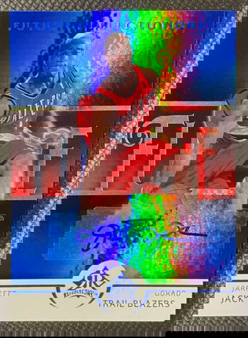 2005-06 Upper Deck Reflections #126-A Jarrett Jack Future Reflections Blue RC Auto /50