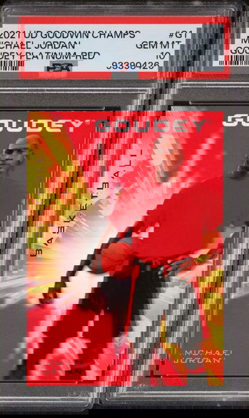 2021 Upper Deck UD Goodwin Champions Goudey Platinum Red G1 Michael Jordan PSA 10 Gem Mint