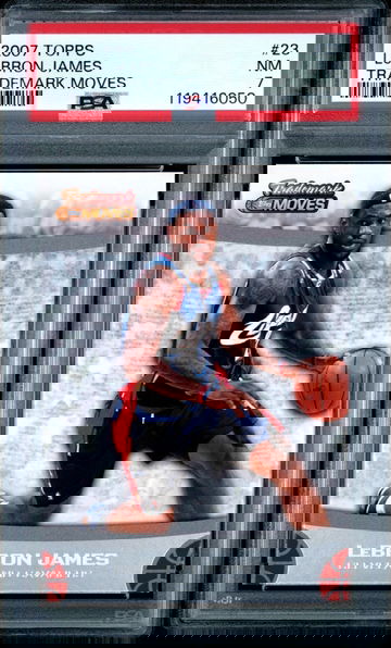 LEBRON JAMES 2007 Topps Trademark Moves #23 PSA 7 NM Cleveland Cavaliers