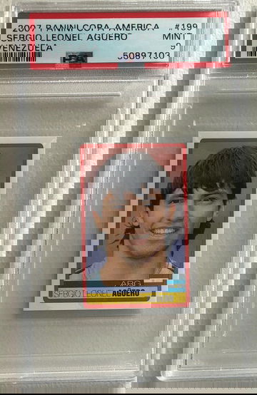 Sergio Aguero 2007 copa america PSA 9