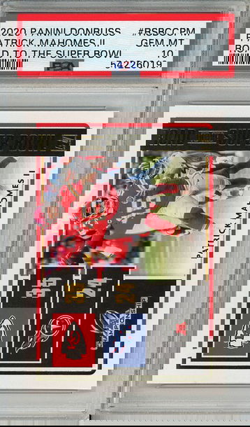 Patrick Mahomes II 2020 Panini Donruss Road to the Super Bowl #RSBCC-PM Conference Championship PSA 10 Gem Mint! 6019