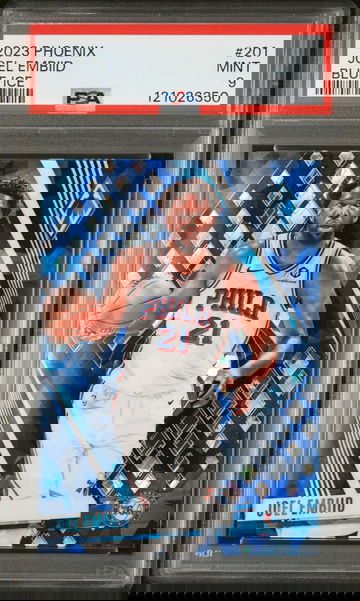 2023 Panini Phoenix Blue Ice Joel Embiid #201 PSA 9