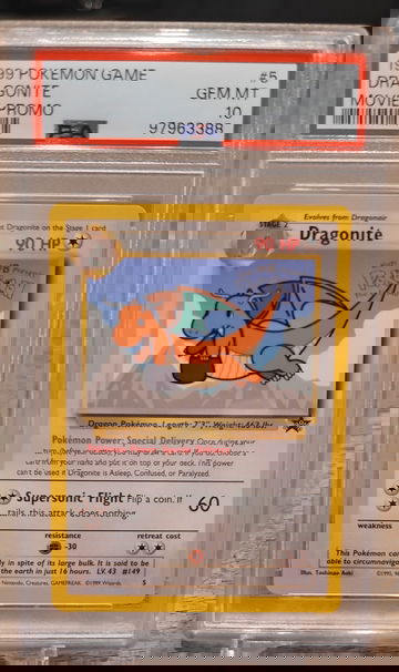 1999 Pokemon Dragonite Movie Promo PSA 10