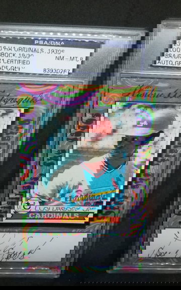 2016 HA Originals 1970's LOU BROCK Auto PSA/DNA 8