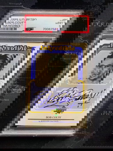 1999-00 Upper Deck Retro INKredible Bob Cousy Autograph Auto