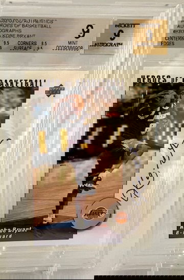 2003 Kobe Bryant Upper Deck Heroes of Basketball On-card Auto #d 1/8