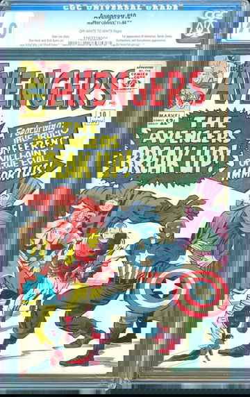 Avengers #10 (1964) CGC 7.0 - O/w to white; 1st Immortus app.; Stan Lee & Kirby