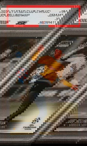 2020-21 Topps Stadium Club Chrome UCL Soccer Jude Bellingham RC Rookie PSA 10