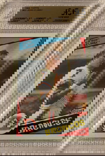 John Elway 1984 Topps #63 RC BGS 9.5 Two 10's Super Rare!