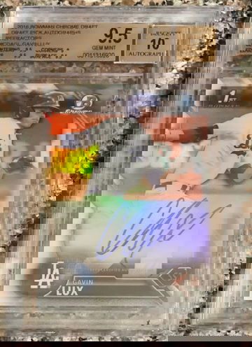 2016 Bowman Chrome Draft Pick Autographs Refractors Gavin Lux BGS 9.5 Gem Mint Autograph 10