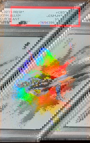 2021 Prizm Josh Allen Color Blast PSA 10