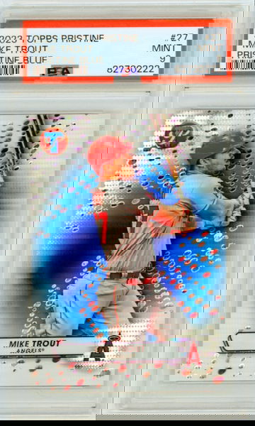 2023 Topps Pristine #27 Mike Trout Pristine Blue PSA 9 MINT!