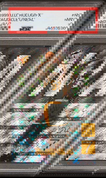 1999 UPPER DECK SHAQUILLE O'NEAL HOLOGRFX NBA 24/7 #N5 PSA 9 BK.C1.64