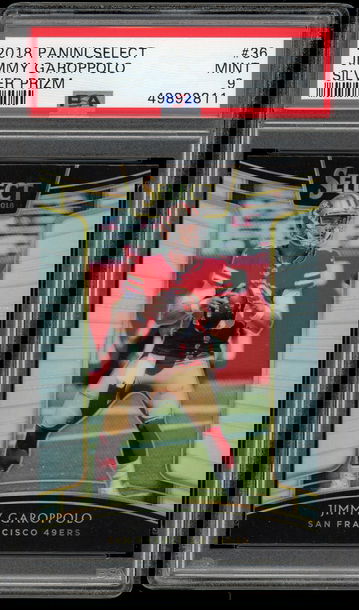 2018 Select #36 Jimmy Garoppolo Silver Prizm PSA 9