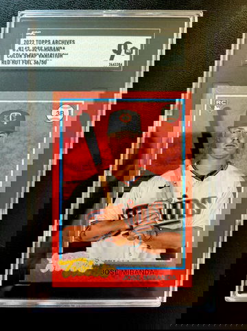 2022 Topps Archives Jose Miranda RC Design Variation Red Hot Foil