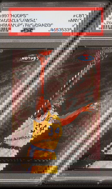 1997 SHAQUILLE O'NEAL HOOPS CHAIRMAN OF THE BOARDS #CB1 PSA 9 BK.A1.12