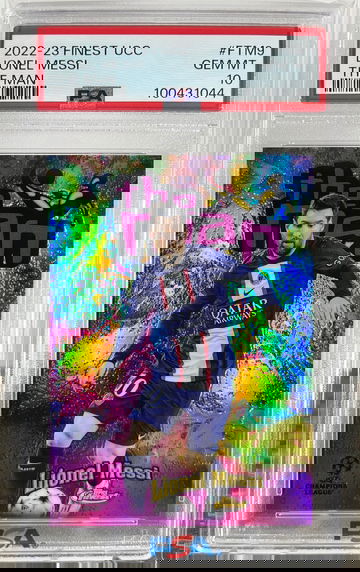 2022-23 Topps Finest UCC Lionel Messi #FTM9 The Man PSA 10 | PSG